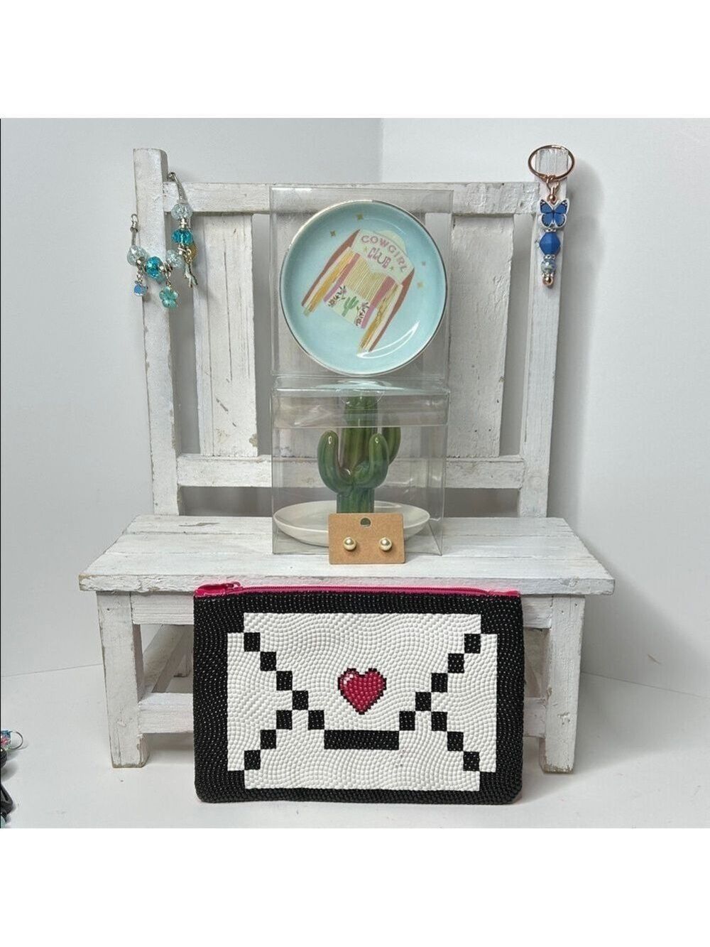 Teen Gift Set - Bracelet, Earrings, Bag Charm, Trinket Tray, Ring Holder & Bag